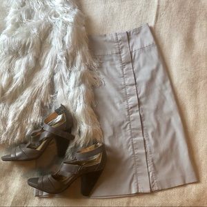 ZERO silver grey lightweight A-line pencil skirt